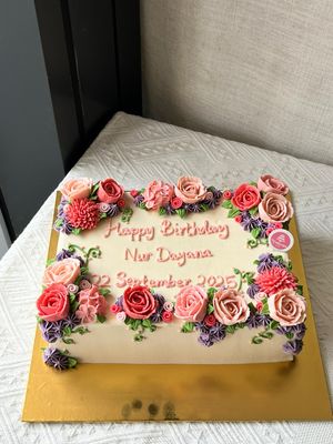 Corporate Cake - Rectangular Sheet Flat Rose