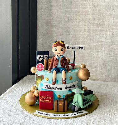Graduation Cake 8 - Traveling Graduation Cake 8 - Traveling