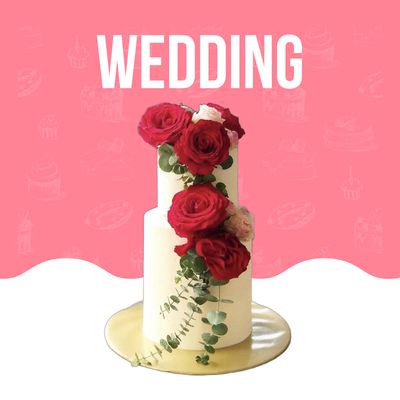 2 Tiers Wedding Cake