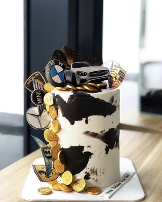 Car Cake - Logos Gold Coins