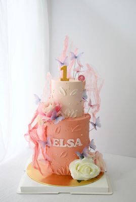 Butterfly Cake 4 In 2 Or 3Tiers