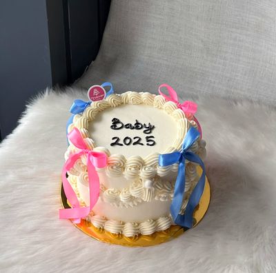 Pregnancy Mom To Be Baby Gender Reveal Cake 10