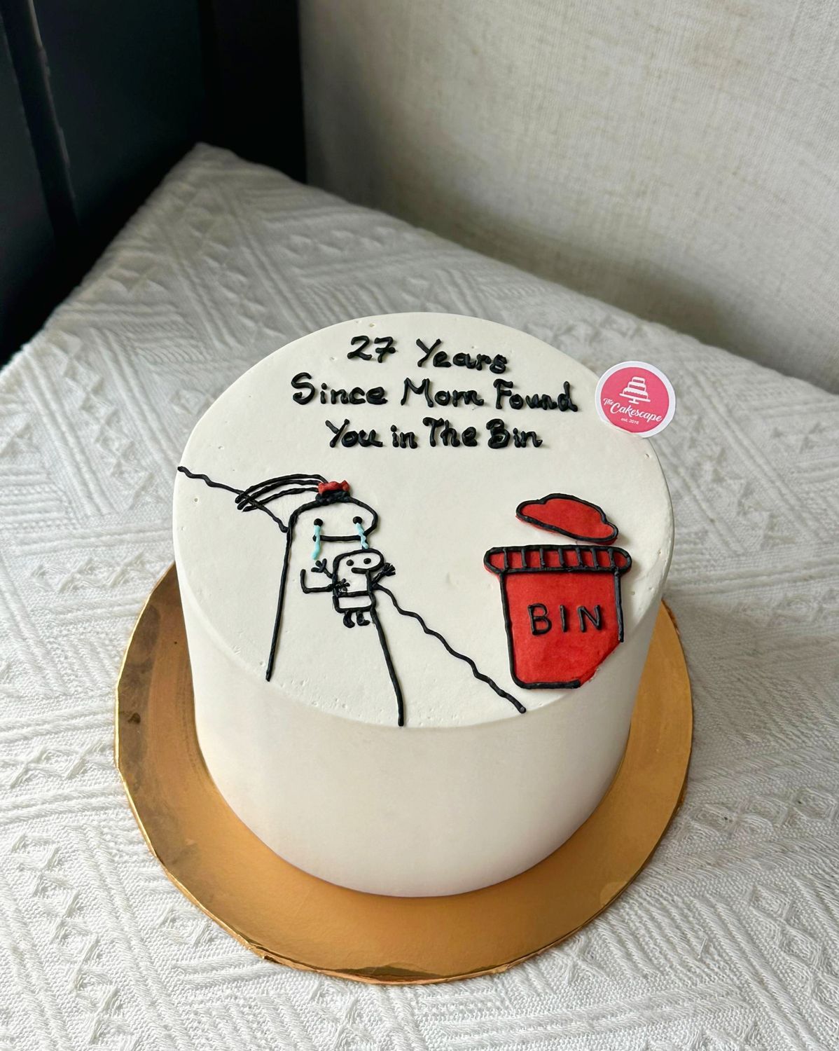 Korean Ins Minimalist Round Cake 24 Drawing Cartoon