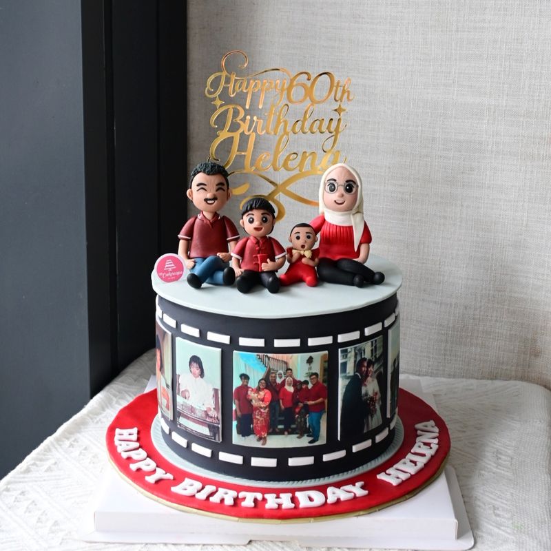 Movie Film Cake - Family Potrait