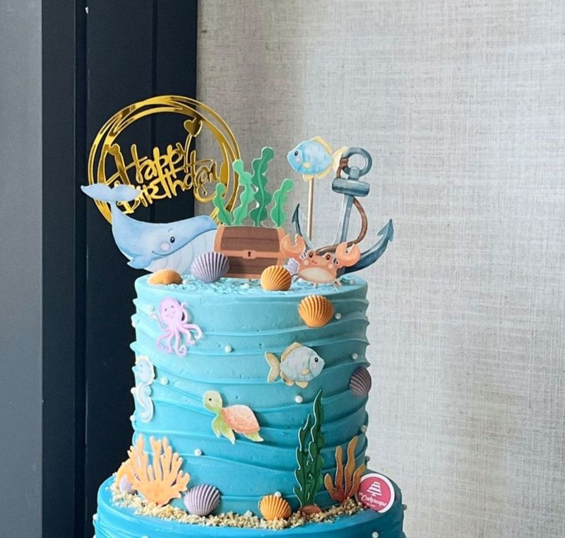 Ocean Sea Animal Cake in 1 tier