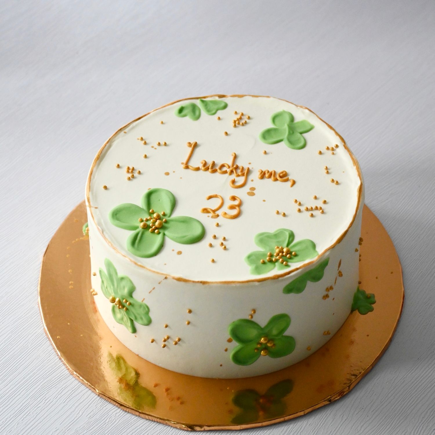 Korean Ins Four Leaf Clover Patches Cake