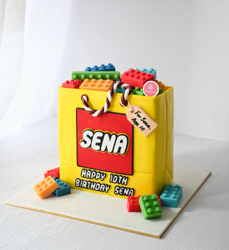 Lego Bag Cake