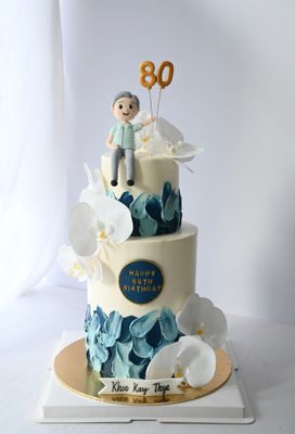 Man Orchids In 2 Or 3 Tiers Cake Man Orchids In 2 Or 3 Tiers Cake