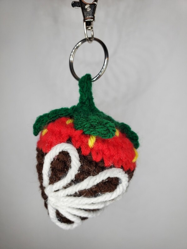 Dipped Strawberry Keychains 