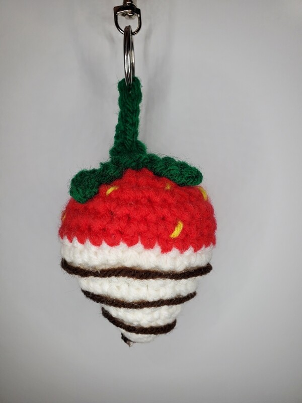 Dipped Strawberry Keychains 