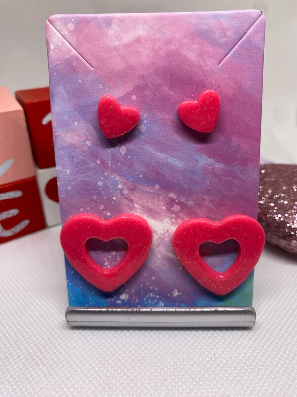 Pink Hearts Stud set