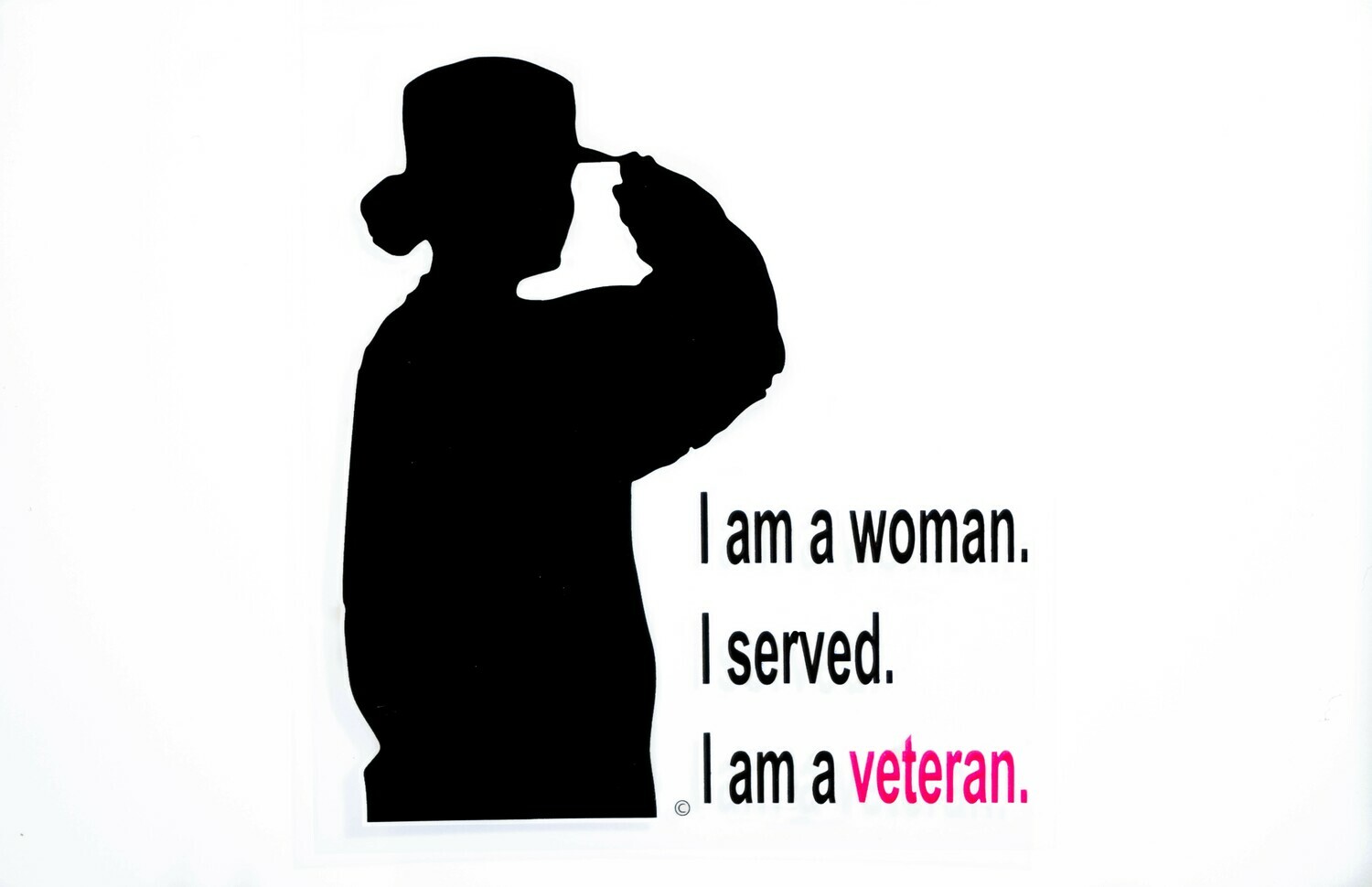 Woman Veteran Silhoutte Decal