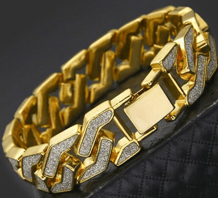 Gold Triangle Bracelet, 18 Karat