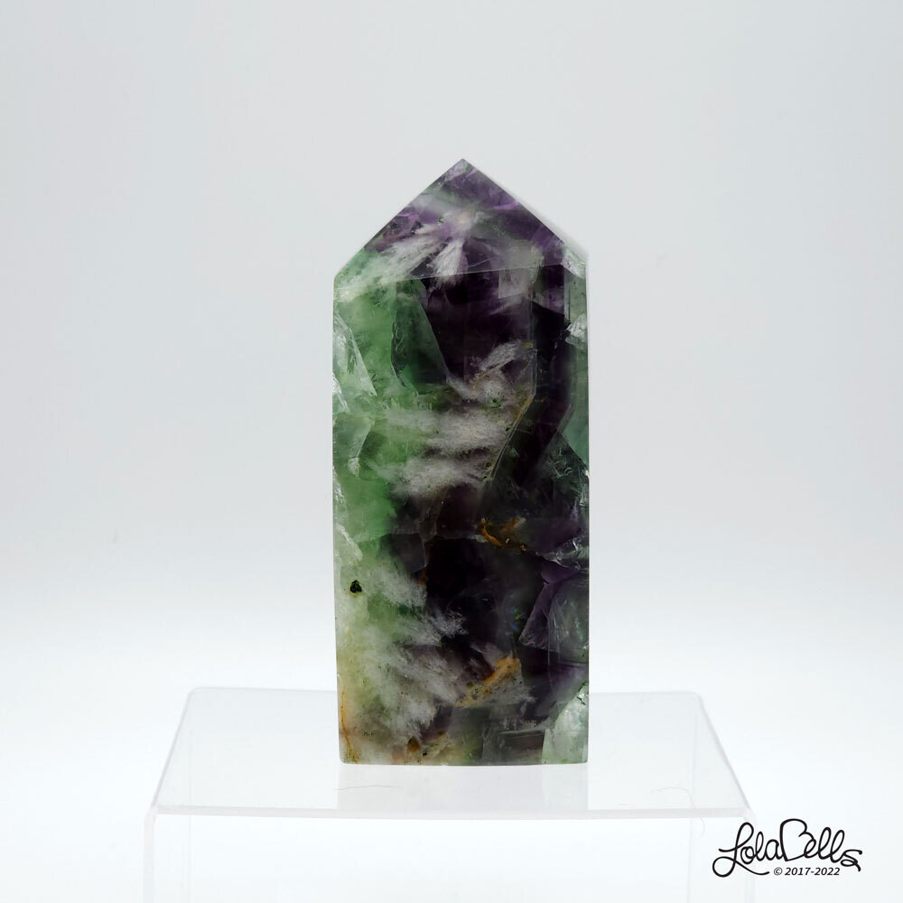 Snowflake Fluorite Obelisk Tower