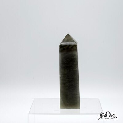 Green Silk Flourite Obelisk Tower