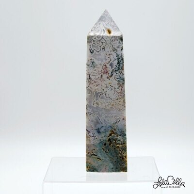 Moss Agate Obelisk Tower