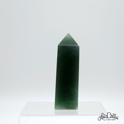 Green Silk Flourite Obelisk Tower