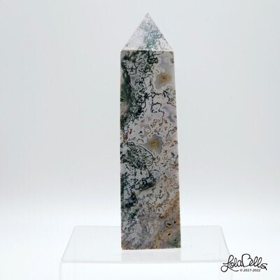 Moss Agate Obelisk Tower