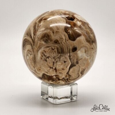 Amber Calcite Sphere