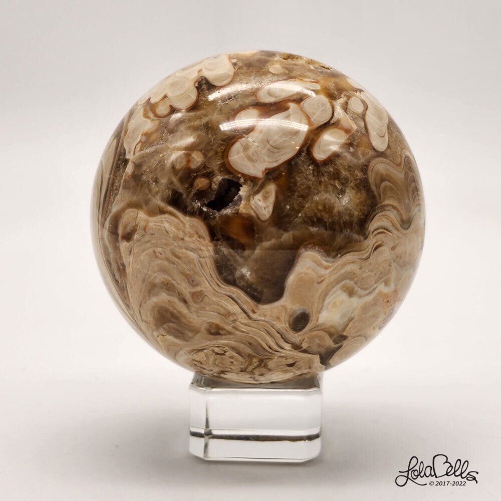 Amber Calcite Sphere
