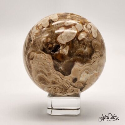 Amber Calcite Sphere