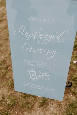 Unplugged Ceremony Sign with Icons