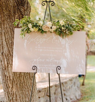 Classic Unplugged Ceremony Sign