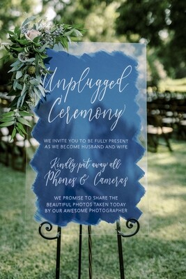 Unplugged Ceremony Sign