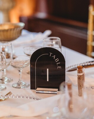 Modern Painted Arch Table Numbers