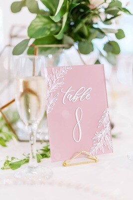 Table Numbers with Greenery Illustration