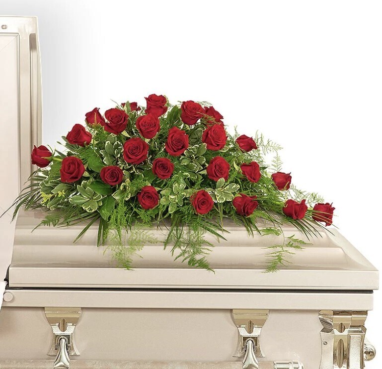 Eternal Love Casket Spray (24 roses)