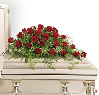 Eternal Love Casket Spray (24 roses)