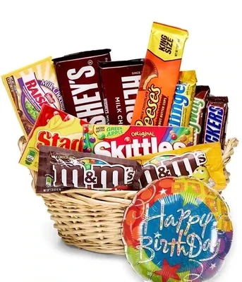 Candy Basket with HBD Balloon