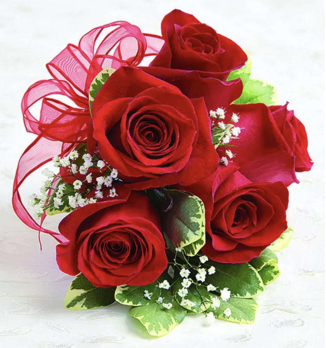 Red Mini Rosę Wrist Corsage (Large)