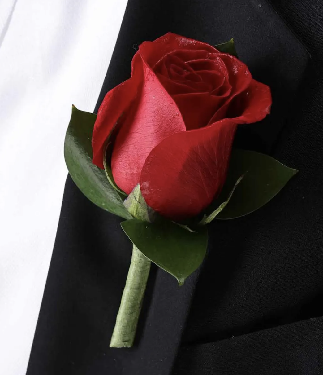 Red Rose Boutonnière