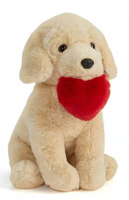 12&quot; Plush Heart Labrador