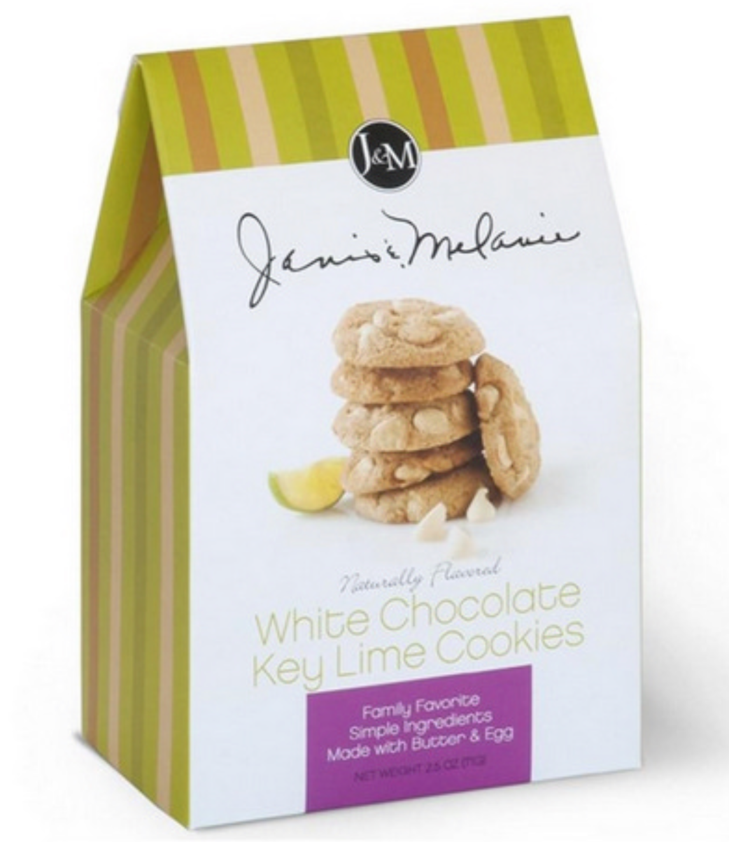 Janis &amp; Melanie White Chocolate Key Lime Cookies 2.5 oz