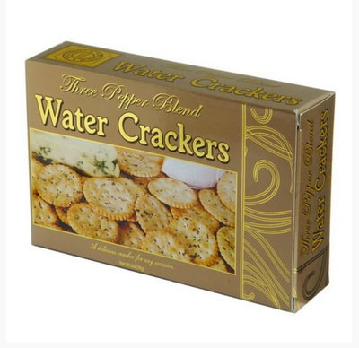 Vineyard Collection Three Pepper Blend Water Crackers Gold 2oz/56g