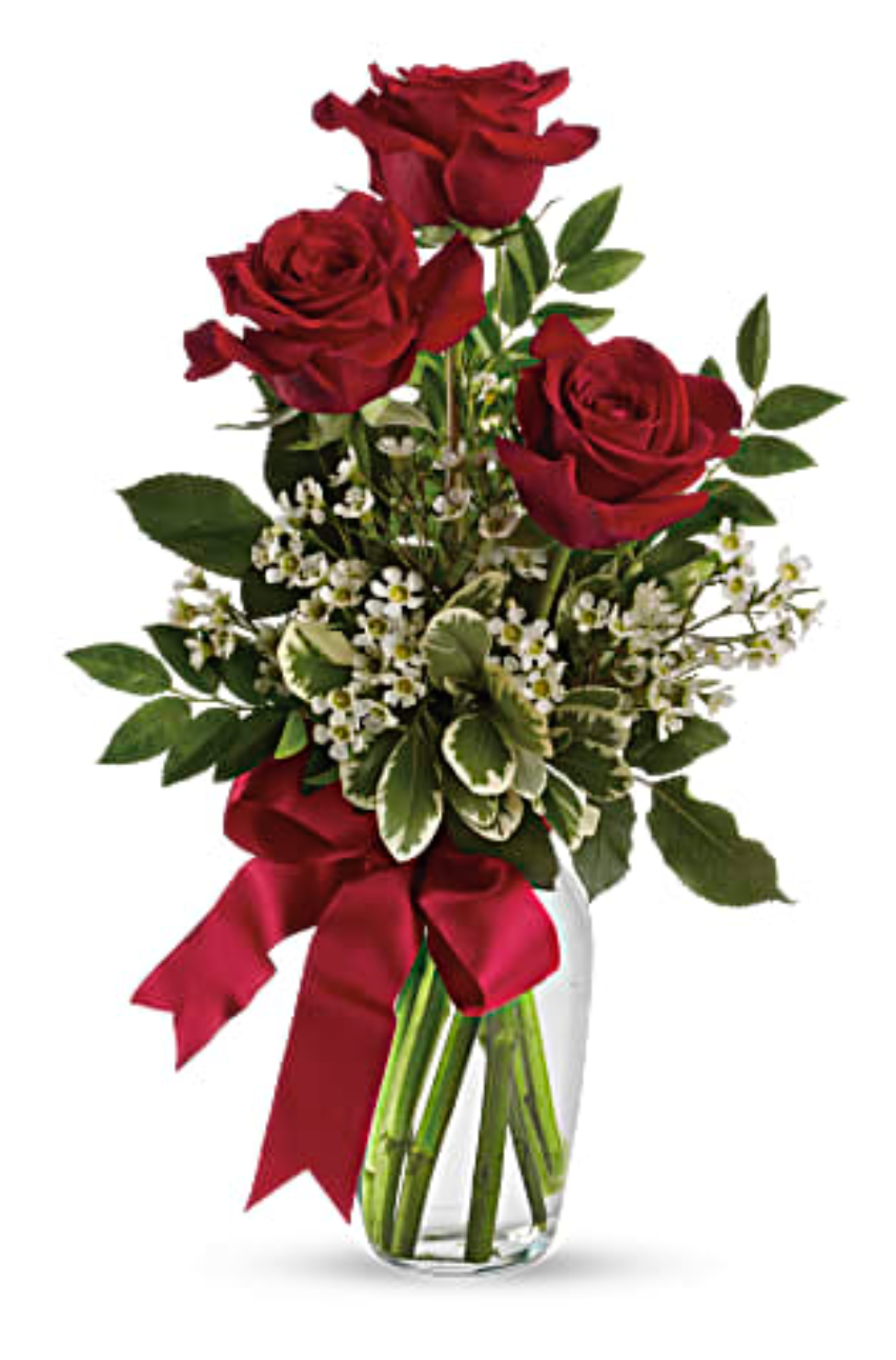 Thoughts of You Bouquet with Red Roses - Standard