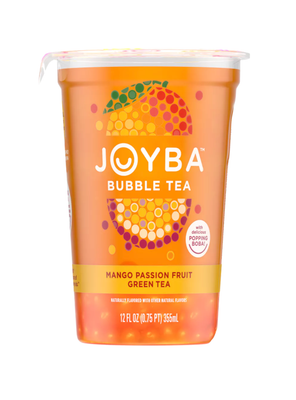 Joyba® Mango Passionfruit Flavored Green Bubble Tea, 12 fl oz. Cup