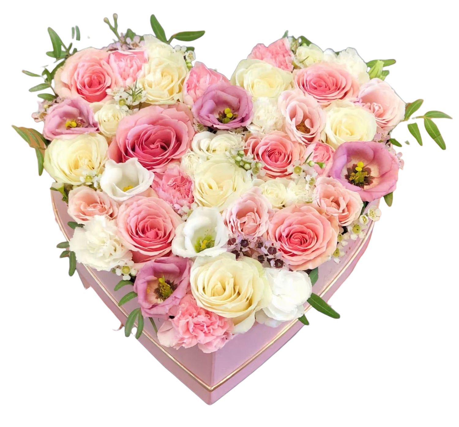 Heart Shaped Box (Pink &amp; White)