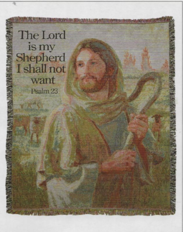 Psalm 23 Memorial Blanket (With Handmade Bow)