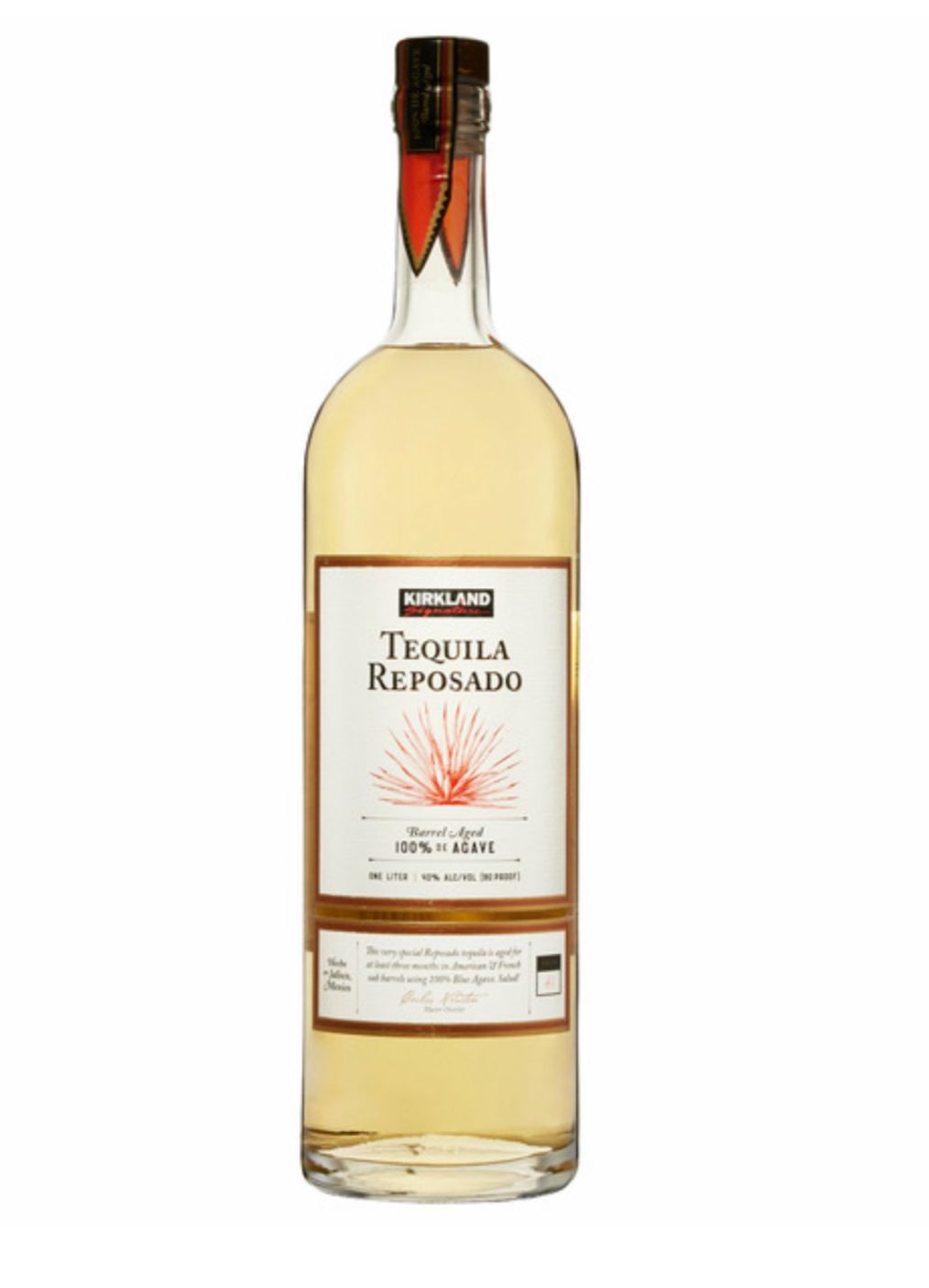 Kirkland Signature Reposado Tequila, Mexico, 1 L