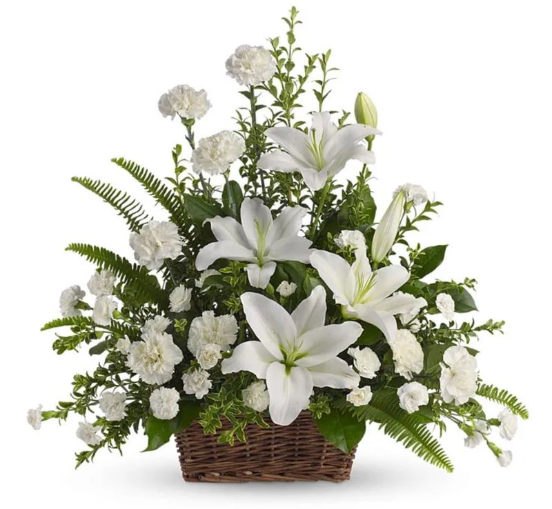 Garden Lily Memorial Basket