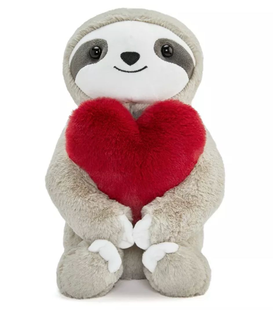 12" Sloth  With Heart