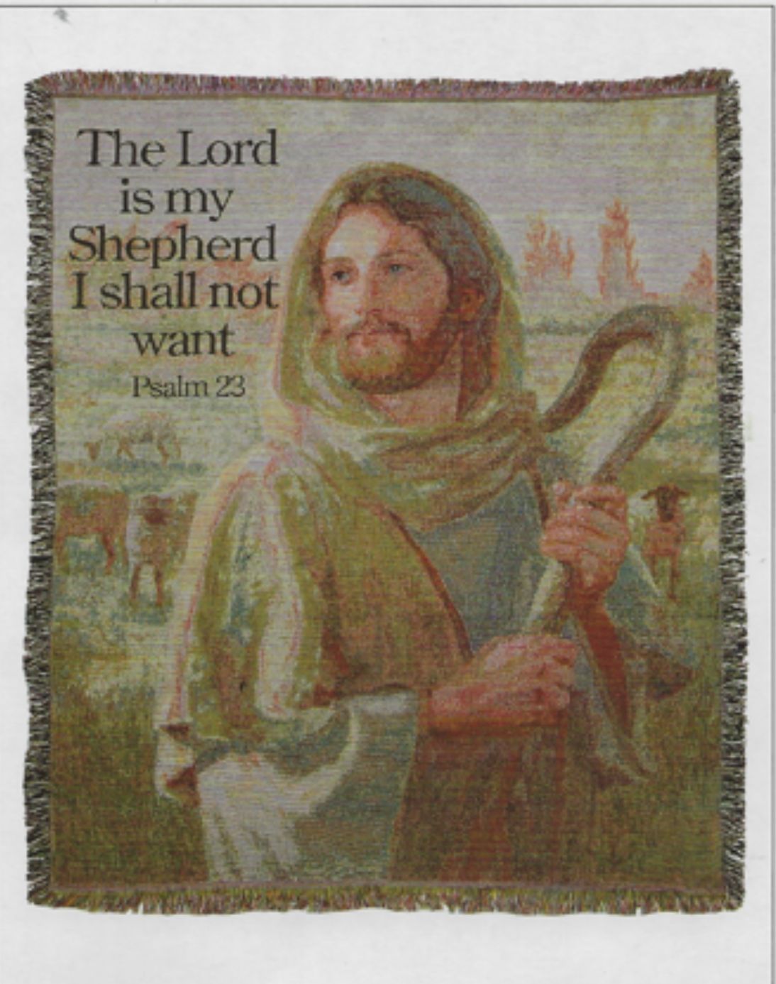 Psalm 23 Memorial Blanket (With Handmade Bow)