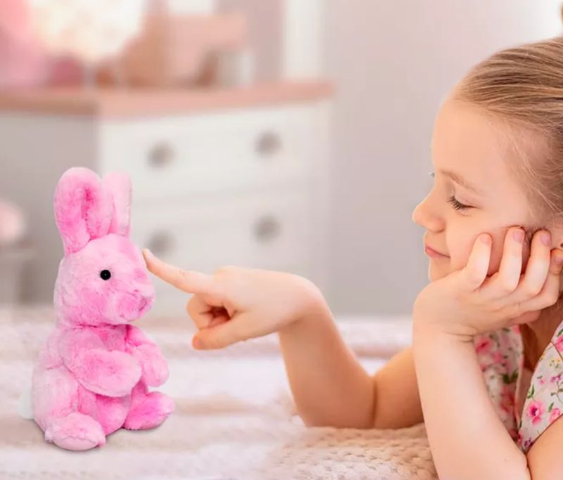 9.5" Tye Dye Plush Bunny (Pink or Blue )