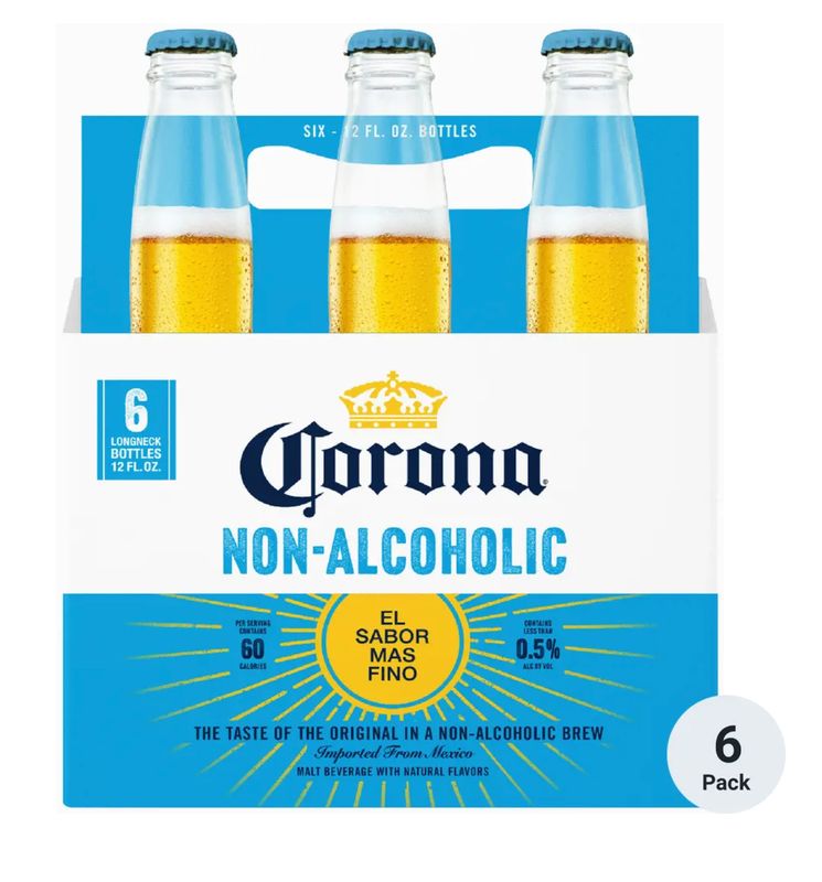 Corona Non-Alcoholic 6 Pack | 12oz Bottles