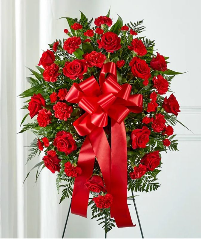 Red Sympathy Standing Spray