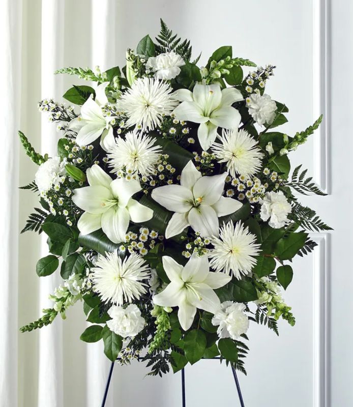 White Floral Standing Spray